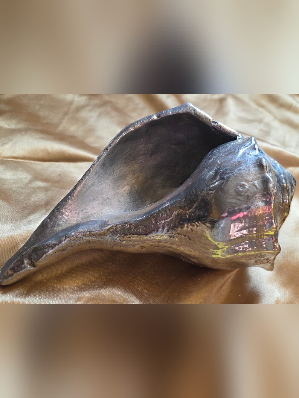 Cast Metal Shell Sculpture Decorative Accent - Picture 6 of 10